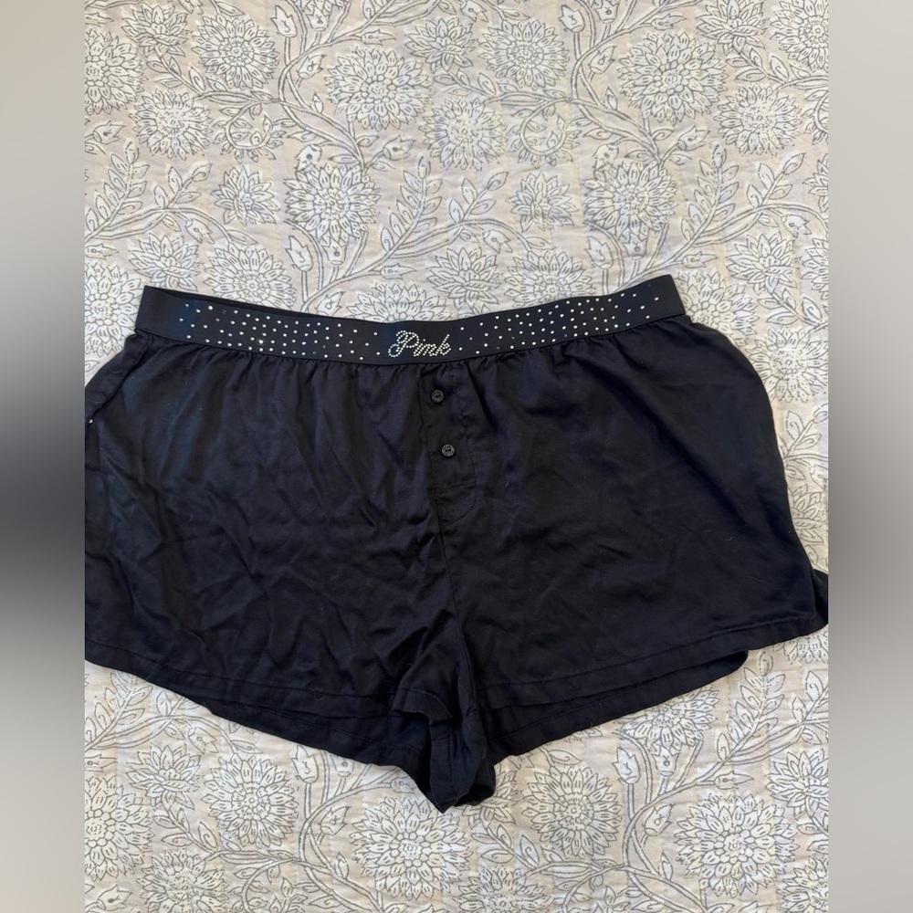 PINK Victoria's Secret Black Pajama Shorts